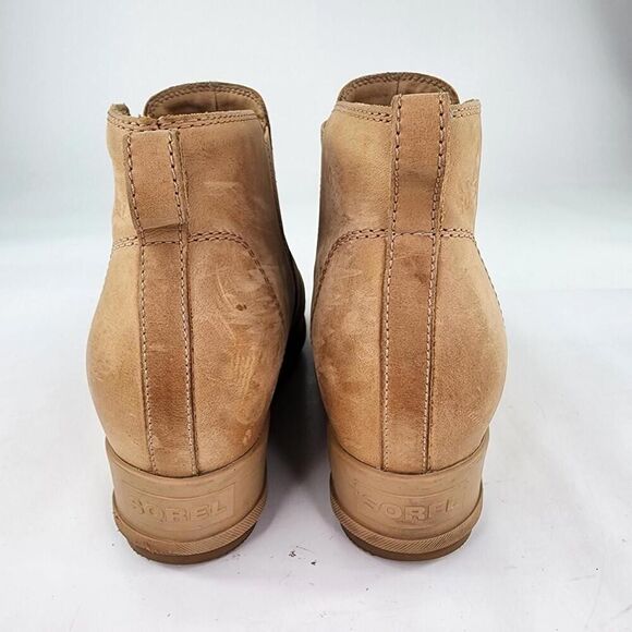 Sorel Evie II Chelsea Boot Womens US 10 Tan Leather Waterproof Pull On Boots - Picture 5 of 11